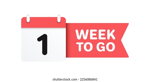 Icono De Calendario De Una Semana Por Ir