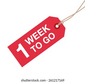 One Week To Go Sign