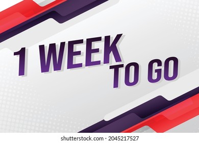 una semana para ir concepto de palabra ilustración vector con líneas 3d estilo para la página de inicio de medios sociales, plantilla, ui, web, aplicación móvil, afiche, banner, volante, fondo, tarjeta de regalo, cupón, etiqueta, fondo de pantalla
