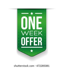 One Week Offer Green ribbon