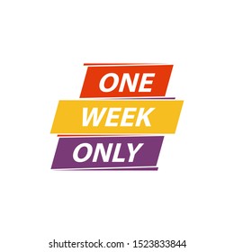 One Week Only Poster Icon
