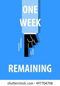 ONE WEEK REMAINING typography poster