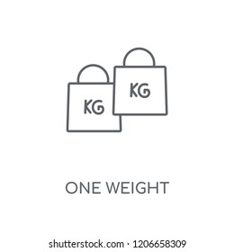 One Weight linear icon. One Weight concept stroke symbol design. Thin graphic elements vector illustration, outline pattern on a white background, eps 10.
