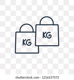 One Weight vector outline icon isolated on transparent background, high quality linear One Weight transparency concept can be used web and mobile