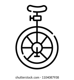 one wheel cycle line icon
