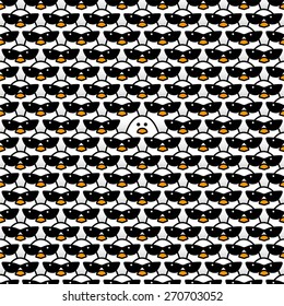 One White Chick Surrounded by many identical Chicks wearing Cool Retro Ladies Style Sunglasses Staring at camera in a Pattern