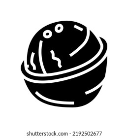 one whole coconut glyph icon vector. one whole coconut sign. isolated symbol illustration