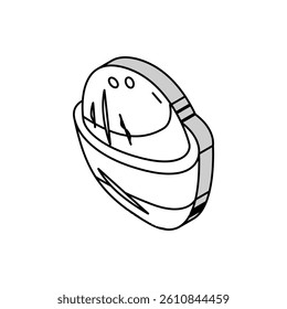 one whole coconut isometric icon vector. one whole coconut sign. isolated symbol illustration