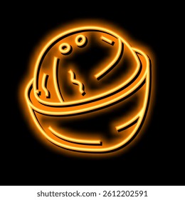 one whole coconut neon light sign vector. one whole coconut illustration