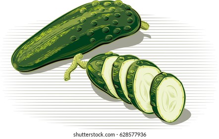 and one whole cucumber, cut into slices.