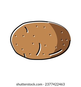 one whole potato color icon vector. one whole potato sign. isolated symbol illustration