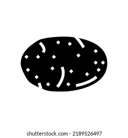 one whole potato glyph icon vector. one whole potato sign. isolated symbol illustration