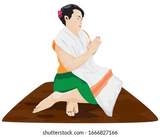 one woman sitting on seat vector design