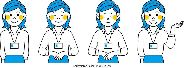 One woman worker action set