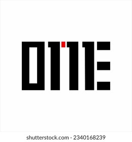 "One" word design with the number 111 in letters N and E.