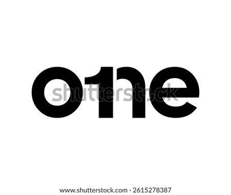 One wordmark logo design template