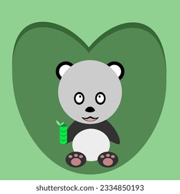 one of the works that I made is a cute and adorable chibi panda character, which can be used for digital and print media