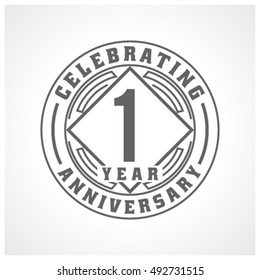 One Year Anniversary Celebration Logotype.