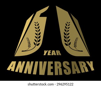 one year anniversary creative concept vector