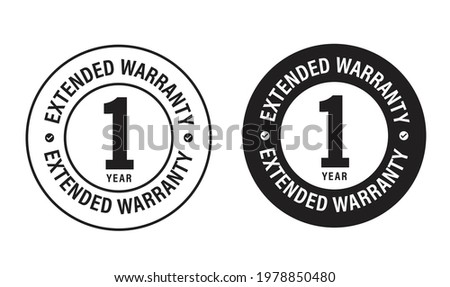 one year extended warranty vector symbol, eCommerce abstract
