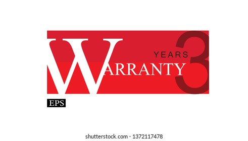 one year warranty stamp on white background. Sign, label, sticker. .Vector. illustration