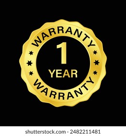 one year warranty vector design
