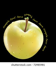 one yellow apple