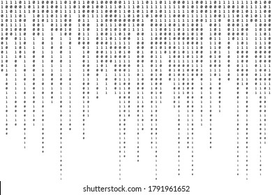 One and Zero Binary Background. Data Backdrop. Technology Texture. Vector illustration