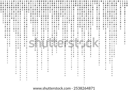 One and Zero Binary Background. Digital Backdrop. Modern Texture. Vector illustration