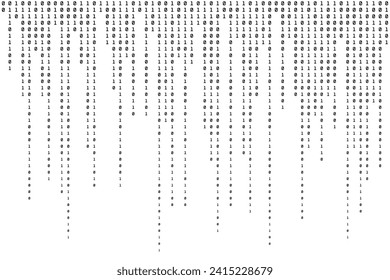 One and Zero Binary Background. Technology Data Pattern. Modern Backdrop. Vector illustration