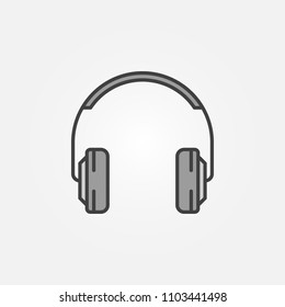 On-Ear Headphones vector gray minimal icon or symbol