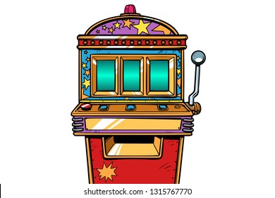 one-armed bandit slot machine. Pop art retro vector illustration vintage kitsch