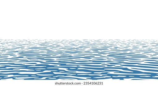 One-color blue water background with light ripples