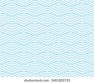 One-color seamless geometric wave pattern