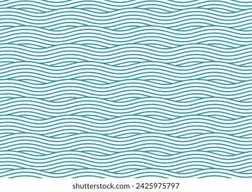 One-color seamless pattern with waves