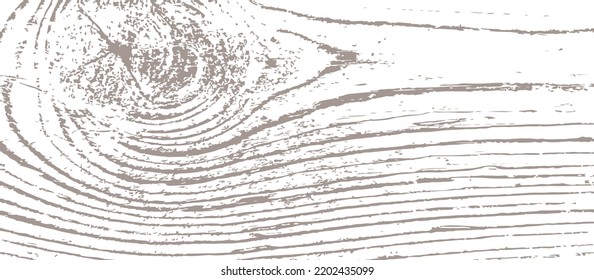 One-color vector background with grunge texture of knotted wood
