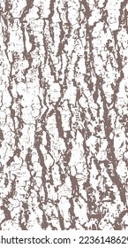 One-color vector background with the texture of an old hemlock tree bark