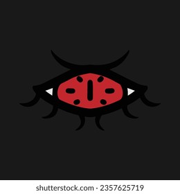 One-eyed logo concept, Editable vector file for all your graphic needs