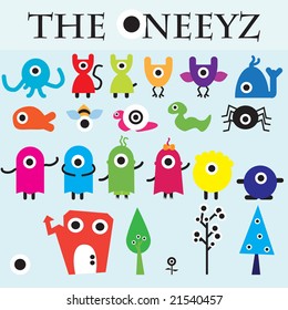 The Oneeyz vector carachter design collection