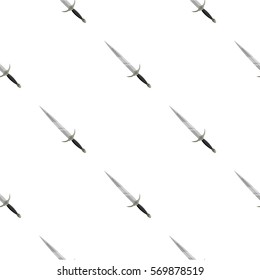 One-handed sword icon cartoon. Single weapon icon from the big ammunition, arms set.