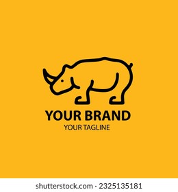 The one-horned rhinoceros character is suitable for your cool business logo
