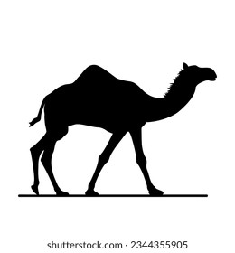 One-Humped Camel silhouette vector illustration