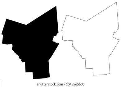 Oneida County, New York State (U.S. county, United States of America, USA, U.S., US) map vector illustration, scribble sketch Oneida map