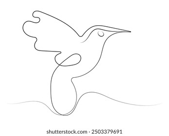 Diseño de ilustración de icono de Vector de logotipo de paloma-pájaro de arte de una línea