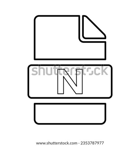 OneNote File Format Icon in Outline Style