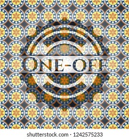 One-off arabesque emblem background. arabic decoration.