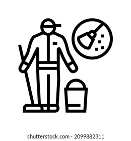 Einmalige Putzlinie Symbol Vektor. einmaliges Reinigungszeichen. isoliertes Kontursymbol