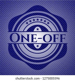 One-off emblem with jean texture