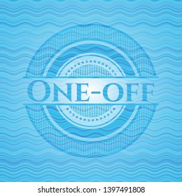 One-off water wave concept style emblem. Vector Illustration. Detailed.