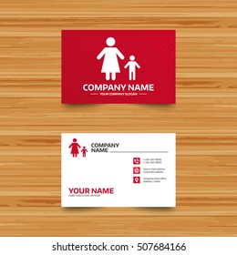 One-parent family with one child sign icon.